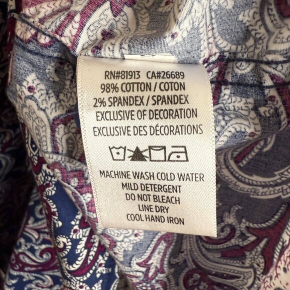 Robert Graham Purple Paisley Long Sleeve Button Down Shirt Size Large - Picture 6 of 7